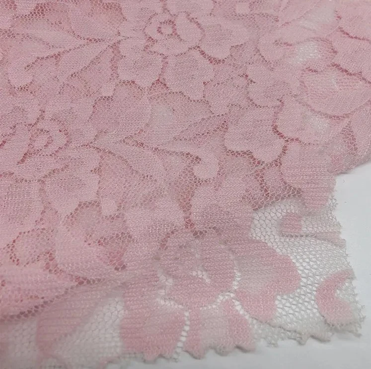 Generous Simple Style 95% Nylon 5% Spandex Lace Breathable Fabric for Underwear/Garment