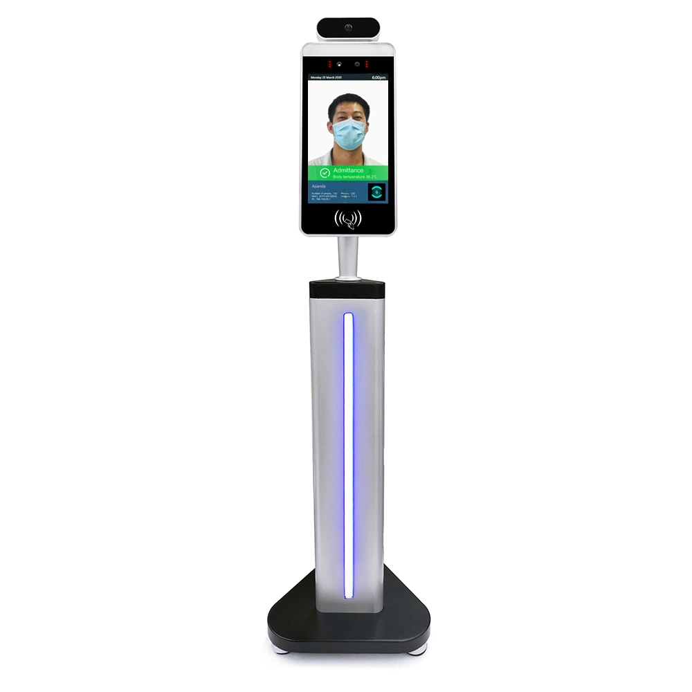 EU Digital Certificate Green Pass Office Building Visitor Mangagement with Facial Recognition Temperature Measurement Screen and Mips Software