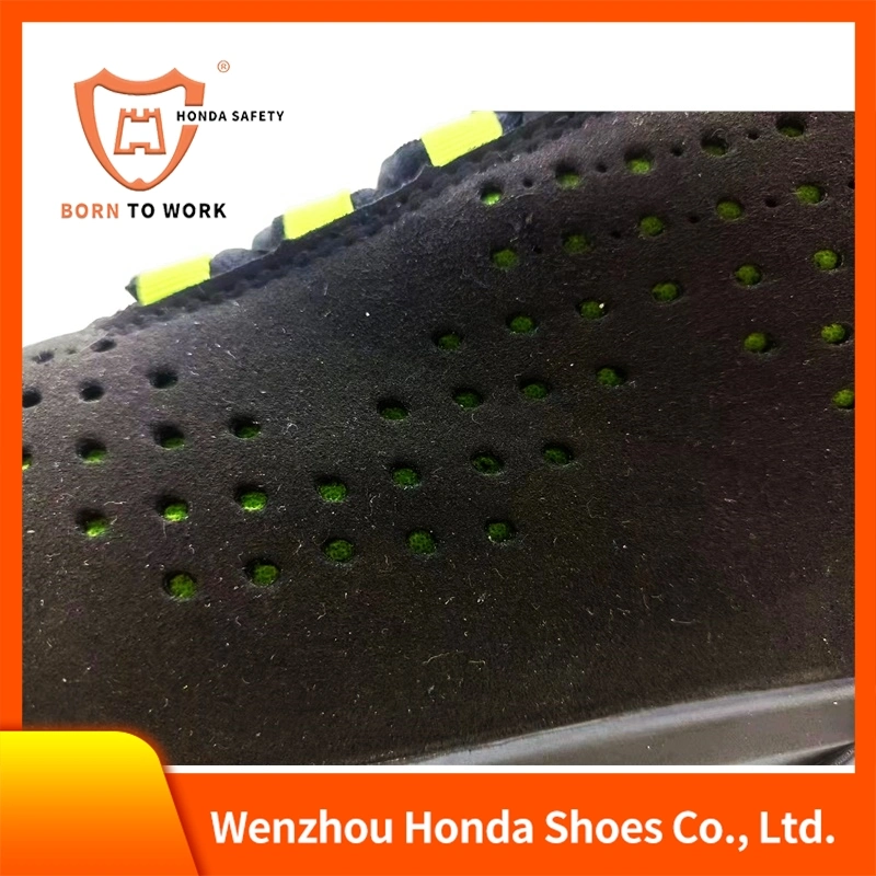 Knitted Fabric Breathable Deodorant Work Safety Shoes Anti Slip Industrial Protective Shoes