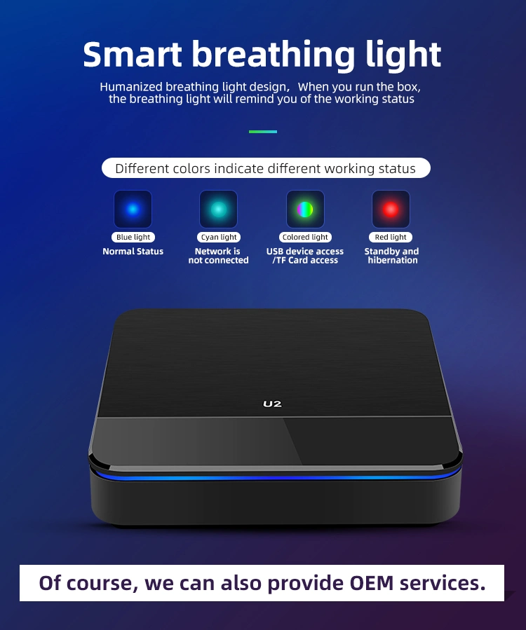 Custom Firmware 4K UHD Android TV Box IPTV Set-Top Box 4K Media Player Android OS