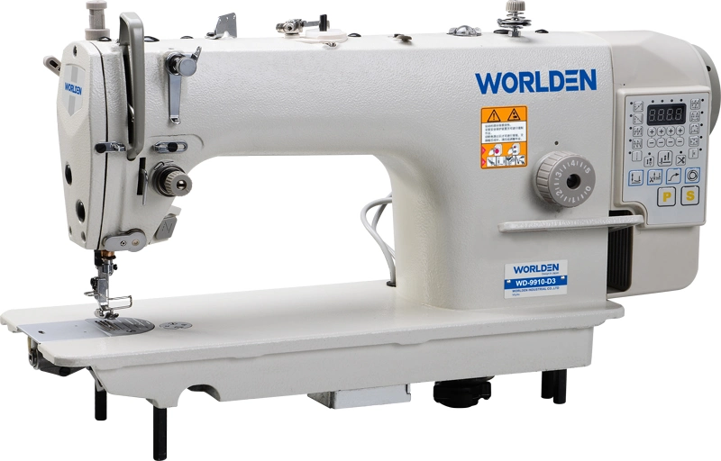 Deo Worlden-9910-D3 Single Needle Lockstitch Platbed Calculateur de transmission directe de la machine à coudre