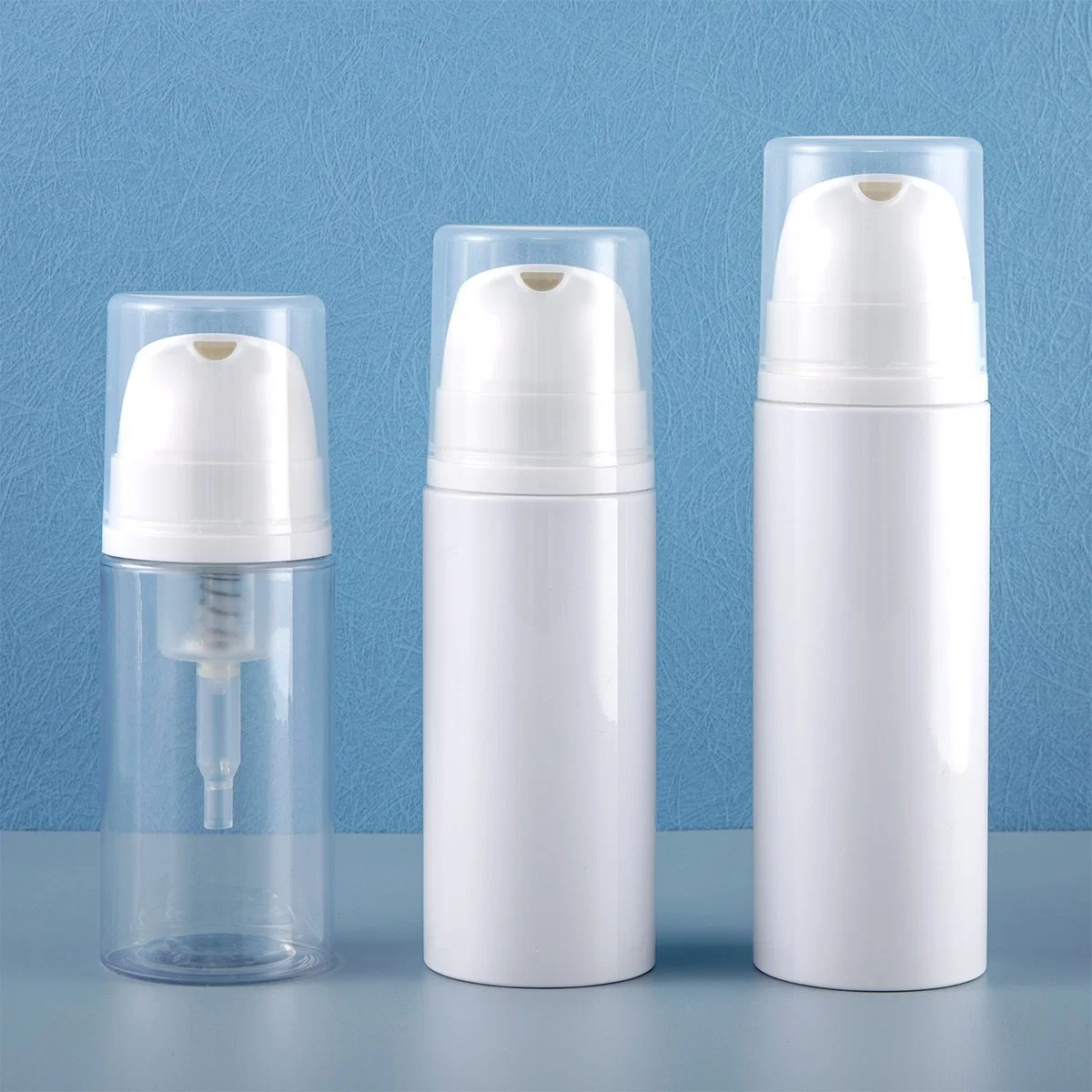 OEM White Skin Care Packaging Wash Face Cleansing Foam Pump Plastic Bottle