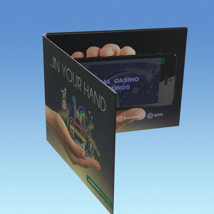 7inch LED Video Greeting Card; Video Brochure for Invitation/Birthday/Wedding/Business