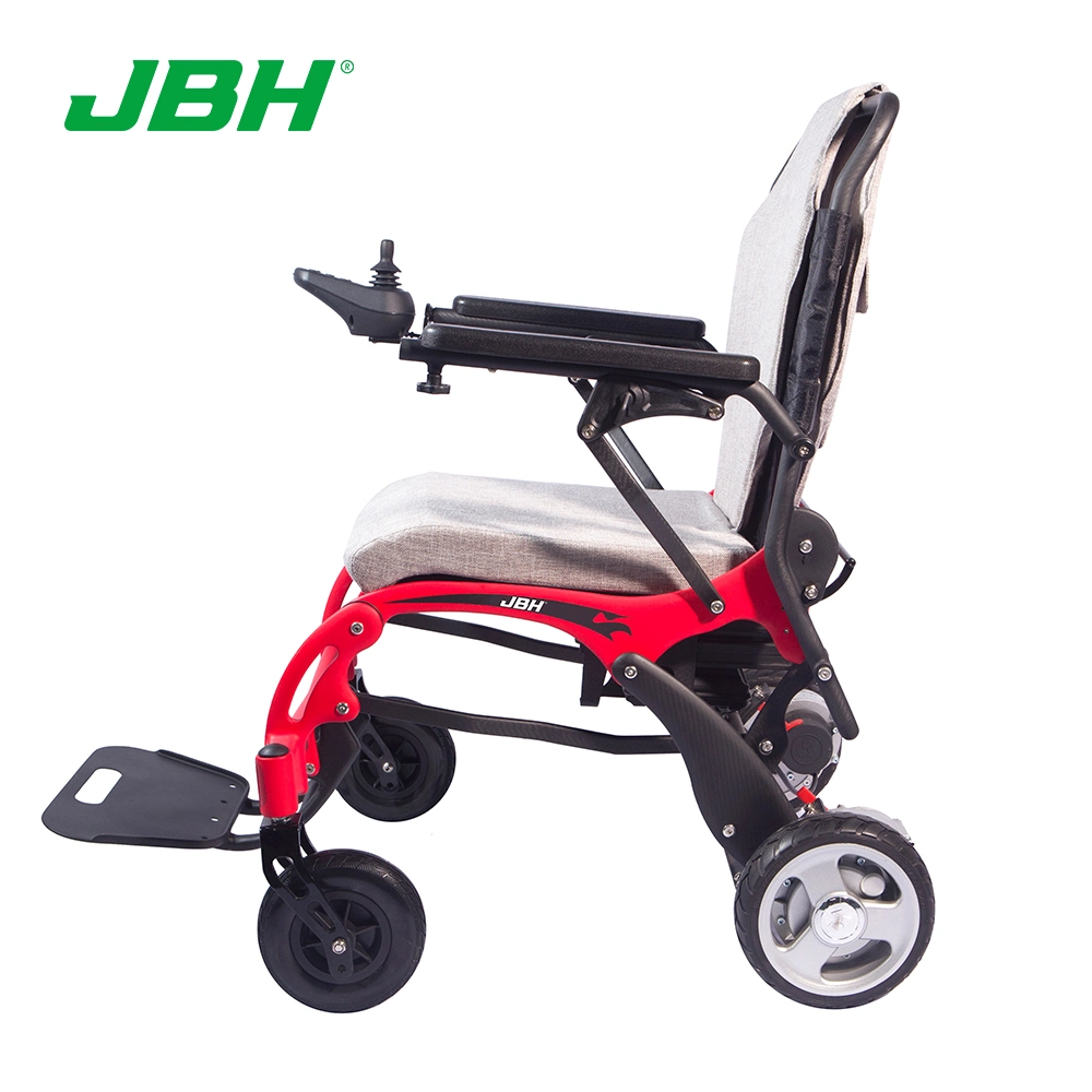 2021 Amazon Hot Selling Aluminum Alloy Lightweight Wheelchair Folding Power Remote Control Electric Wheelchair