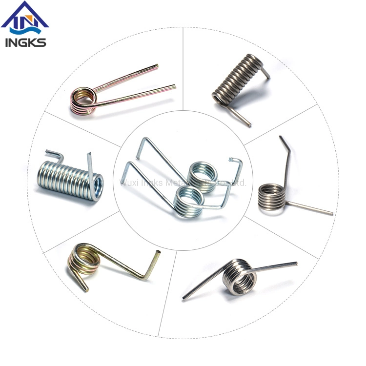 Stainless Steel Alloy Steel Coil Torsion Spring with L Shape Single Bend