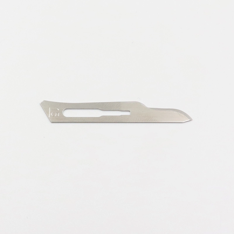 Hoja de cuchilla de acero inoxidable estéril de uso médico con marcado CE Cuchillas de bisturí de acero desechables