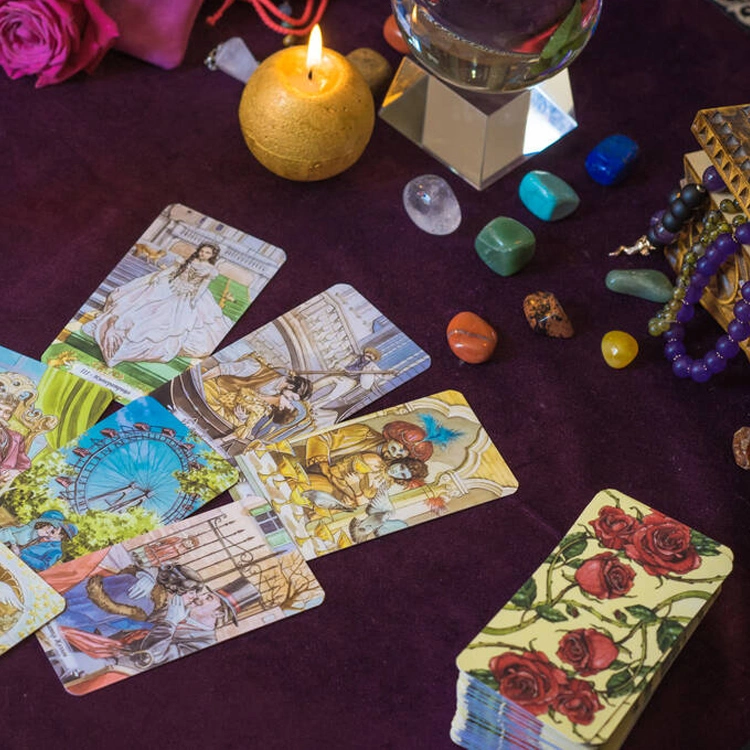 Folha de ouro personalizado cartões de dados Oracle Cartão Tarot Inglês de impressão a cores