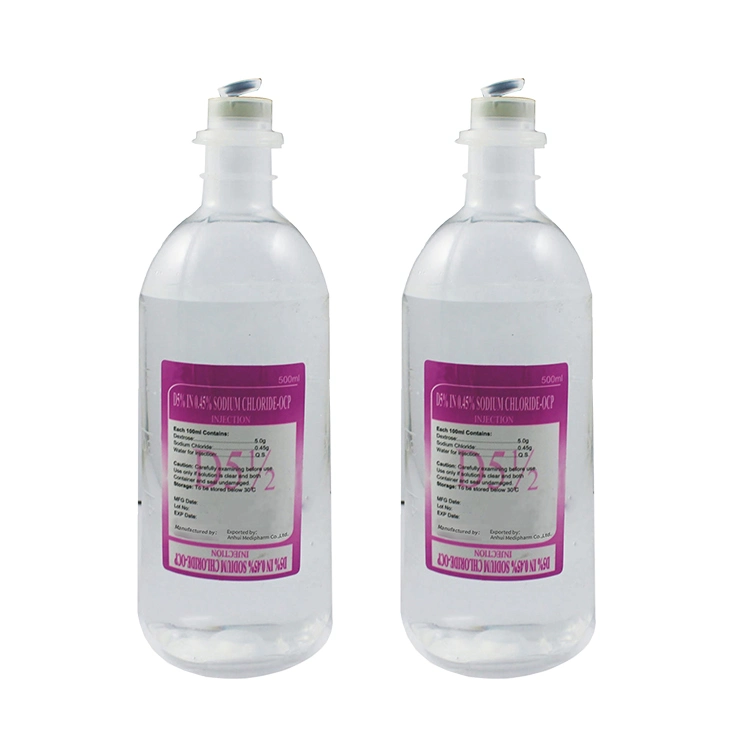 Chlorure de sodium injection 0.9% 500 ml médicaments finis avec BPF OEM