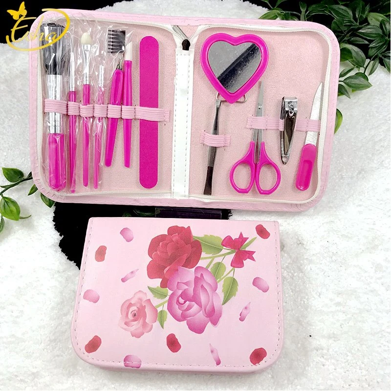 Nail Care Tools Pink Flower Beautiful New Manicure Set