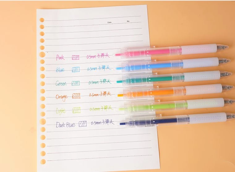 Stationery Office Supply Gel Pens with Quick Dry Ink Assorted Color 0.5mm/0.7mm Smooth Writing