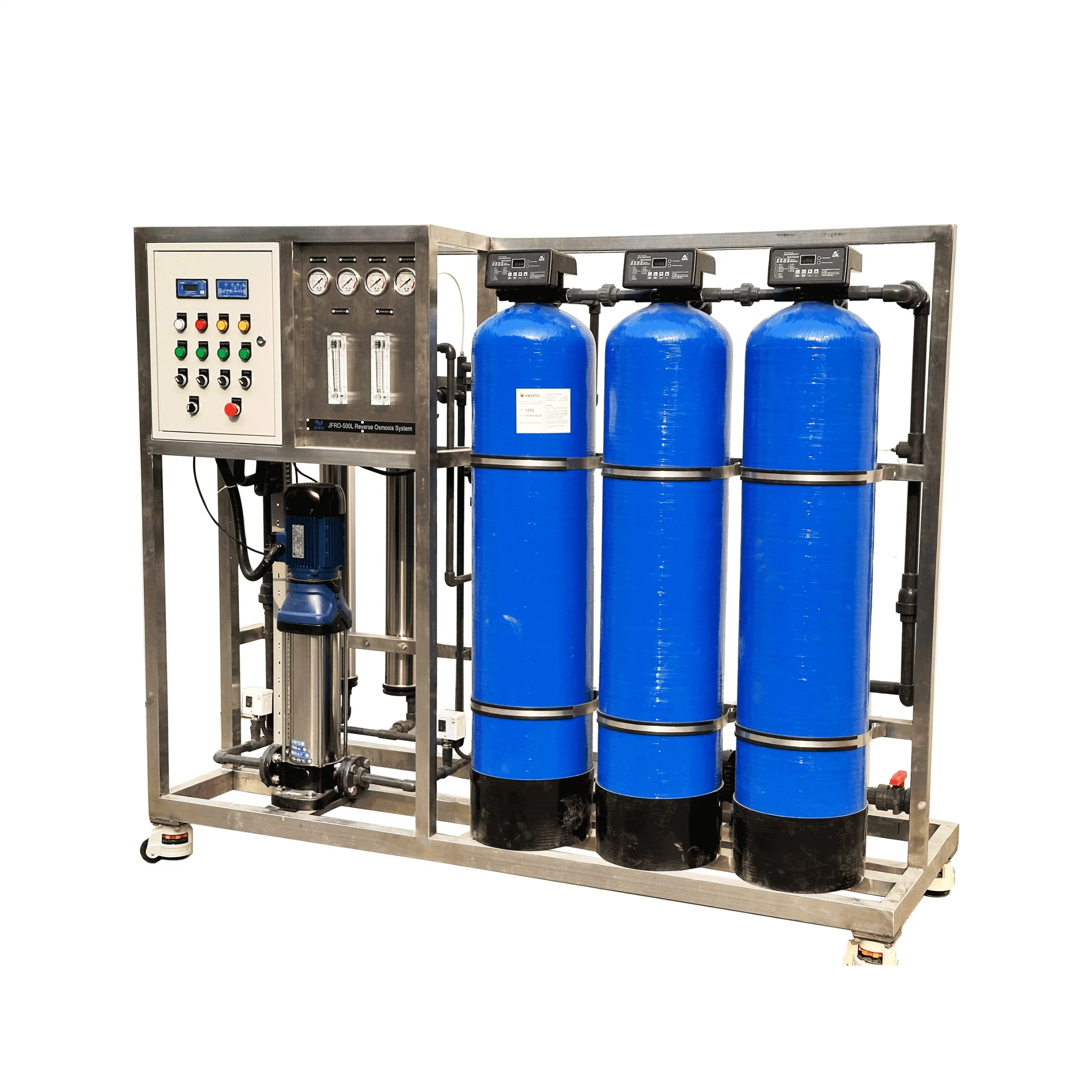 Industrial 8040 RO Membrane 500lph Auto Control Water Treatment System