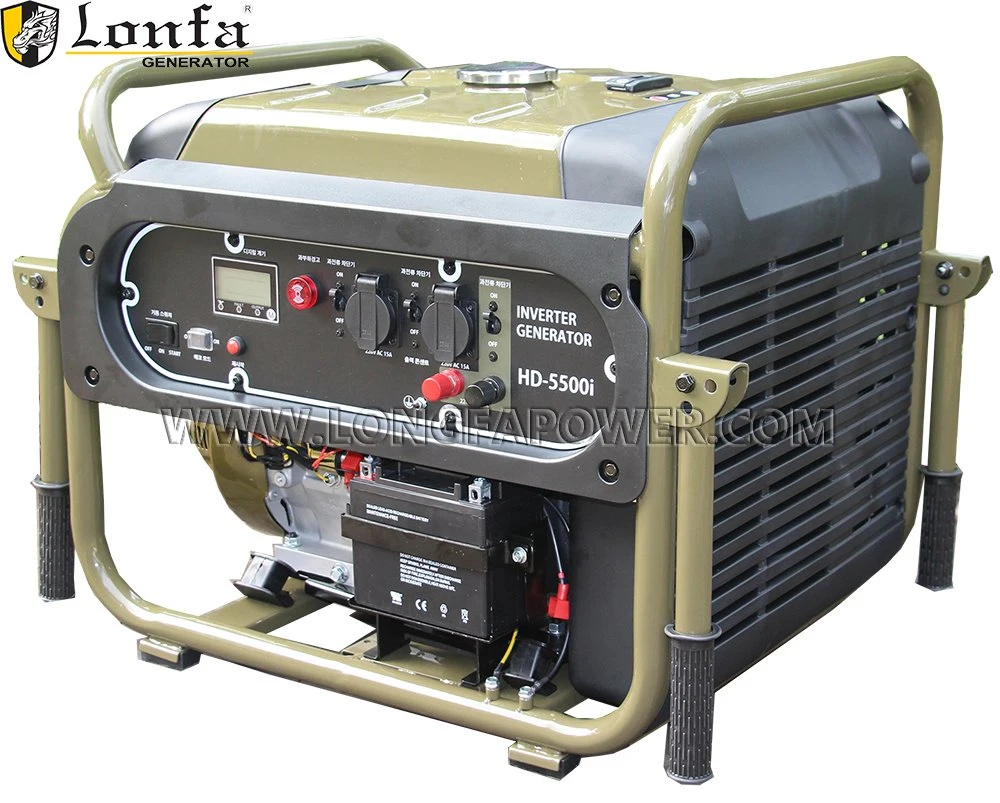 6,5kw 7,0kVA 16HP Motor militar sin escobillas resistente al frío Gx420 portátil silencioso Generador de gasolina con inversor