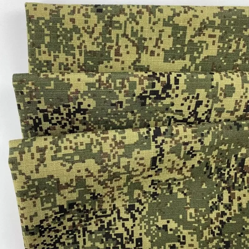 Wasserdichte winddicht Baumwolle Polyester Camouflage Green Ripstop Stoff für Armee Einheitlich