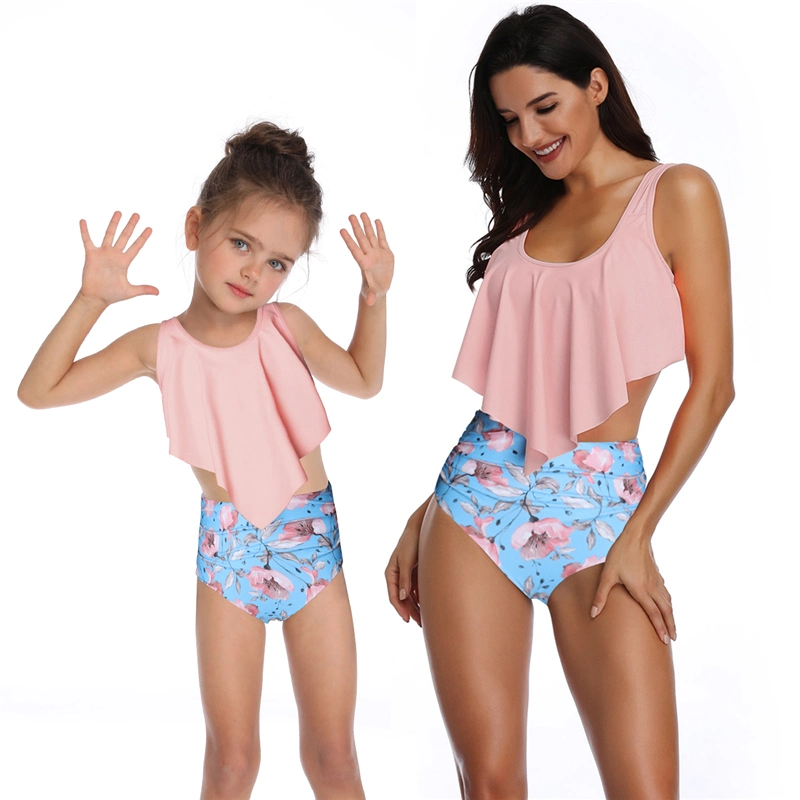 Customized Two Pieces Swimsuit Parent-Child Bathing Suit Family Swimwear