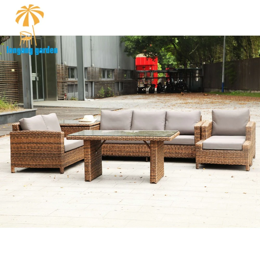 Garden Rattan Wicker Deck Box Cushion Outdoor Storage Waterproof Box for Home and Living Room Outdoor Furniture