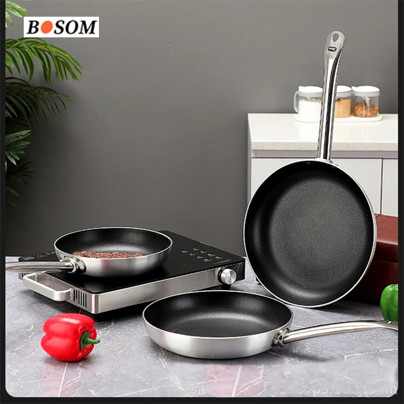 Acero inoxidable de grado alimenticio menaje de cocina Utensilios de Cocina Cocina Metal multifunción Pan Panal Recubrimiento anti-adherente olla freír sartenes sartén Wok