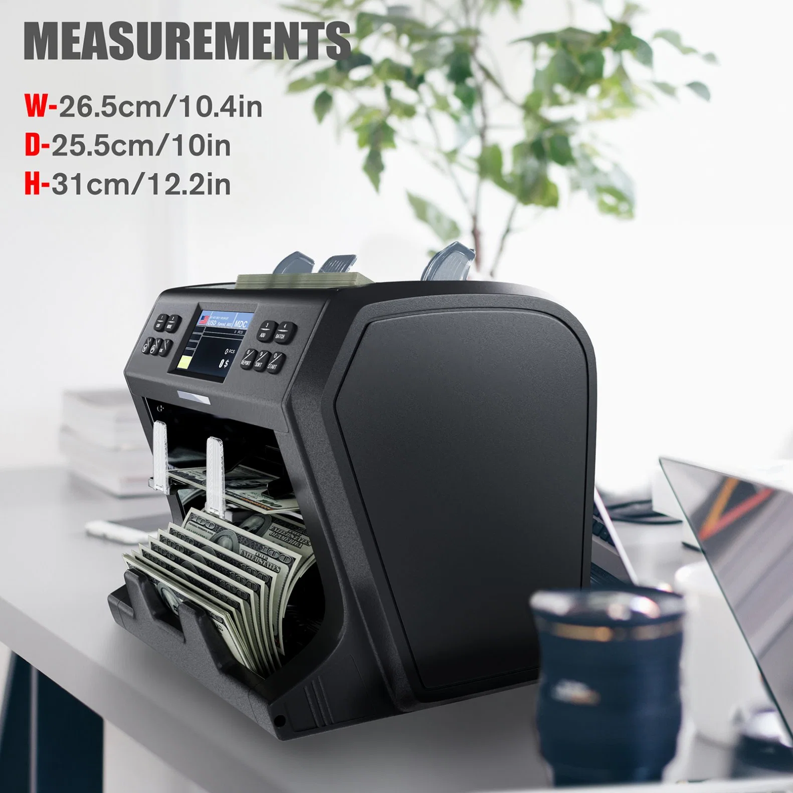 Smart UV mg ir CIS valor Bill Counting Machine Banknotte Contador