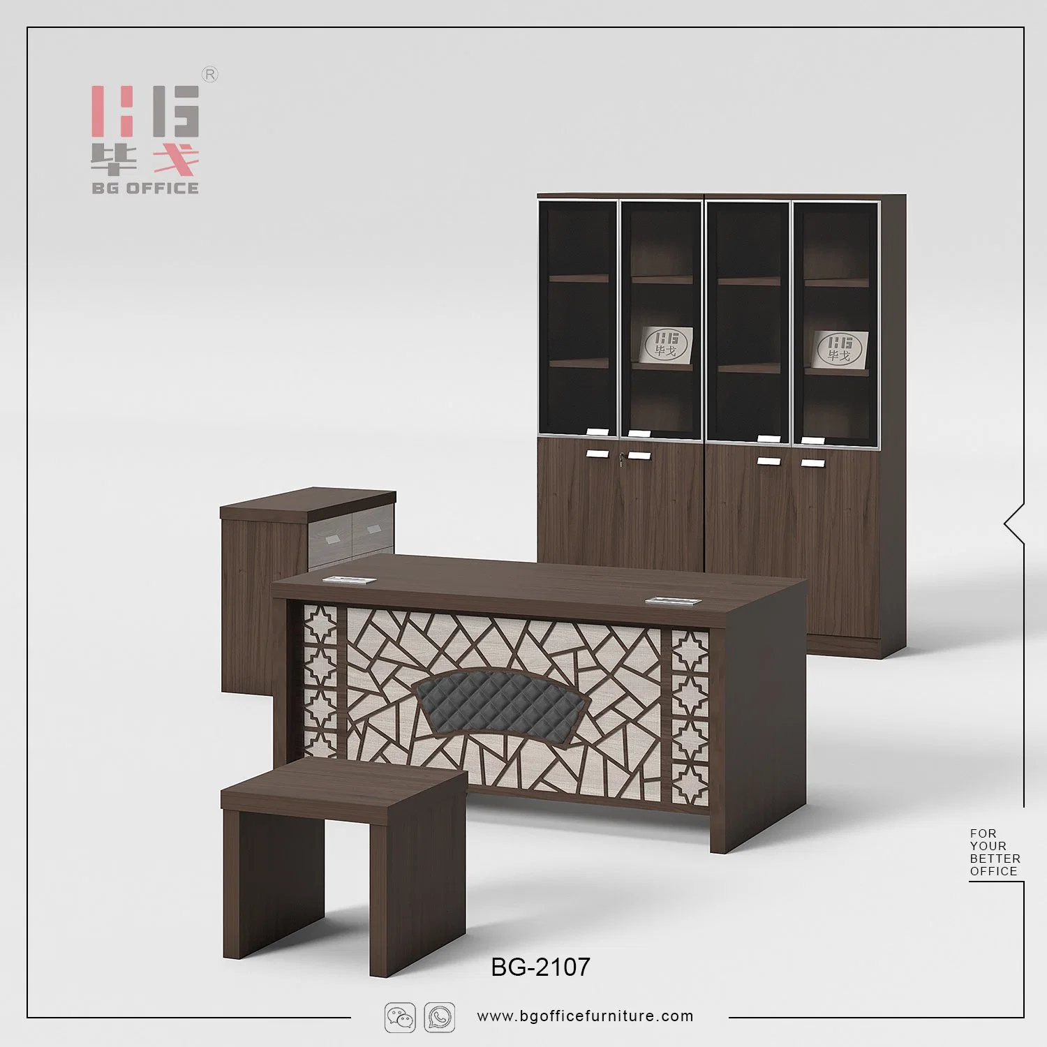 Wholesale/Supplier Manager Executive Office Computer Table Classic Wooden Desk Furniture with CNC Decor