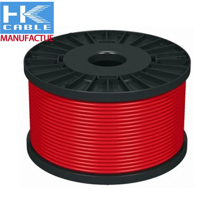 Câble d'alarme incendie toronné solide cuivre blindé PVC rouge 4c Systèmes de sécurité à 4 conducteurs homologués UL 18 AWG 22 AWG