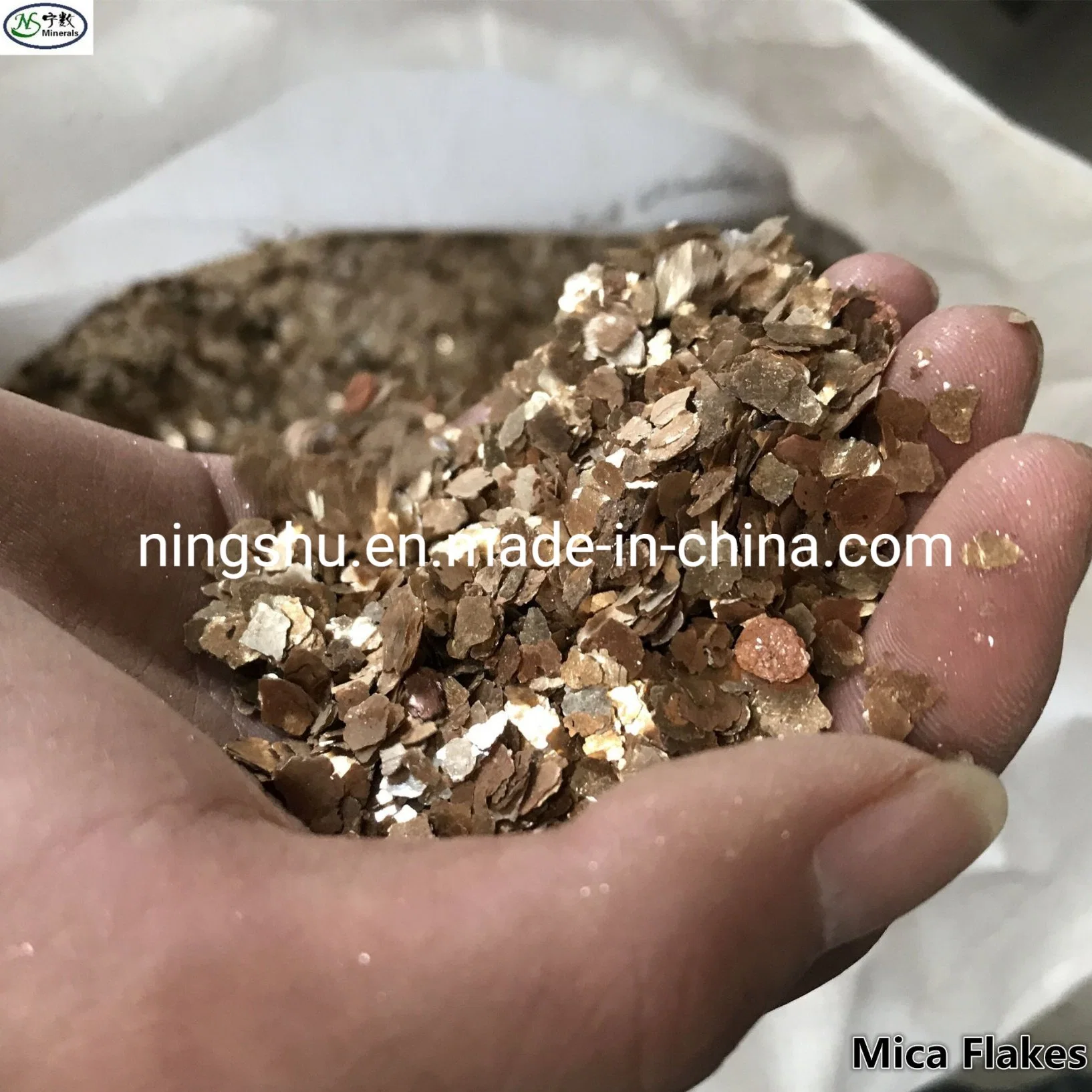 Gold Mica Phlogopite Muscovite Mica for Painting and Coating