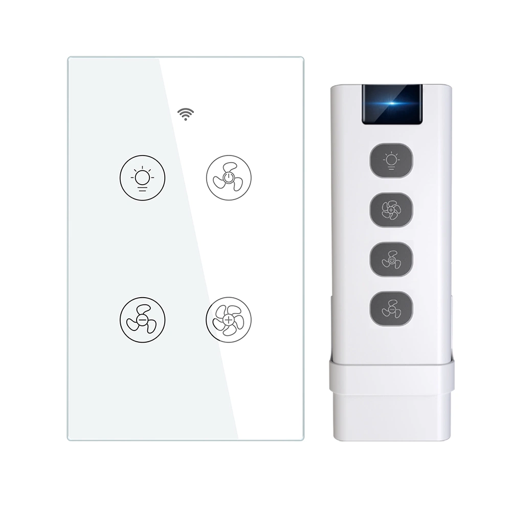 WiFi RF433 Smart Ventilador de techo Switch Smart Life/Tuya APP 2/3 Control de la manera el control remoto inalámbrico funciona con Alexa y Google