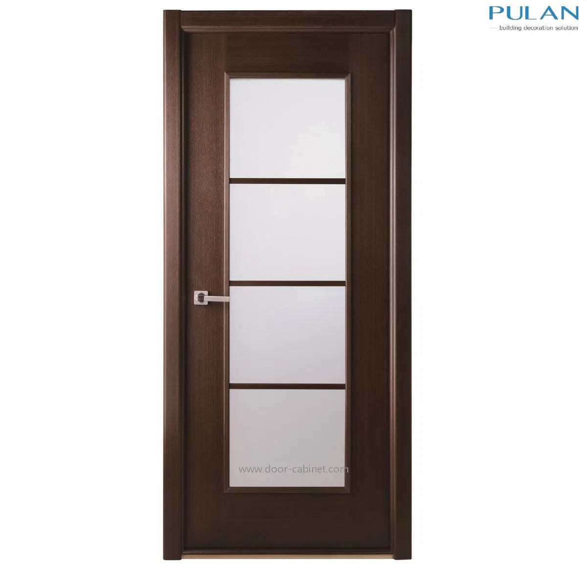 Chinese Factory Classic Glazed Grained PVC Covering Wooden Door