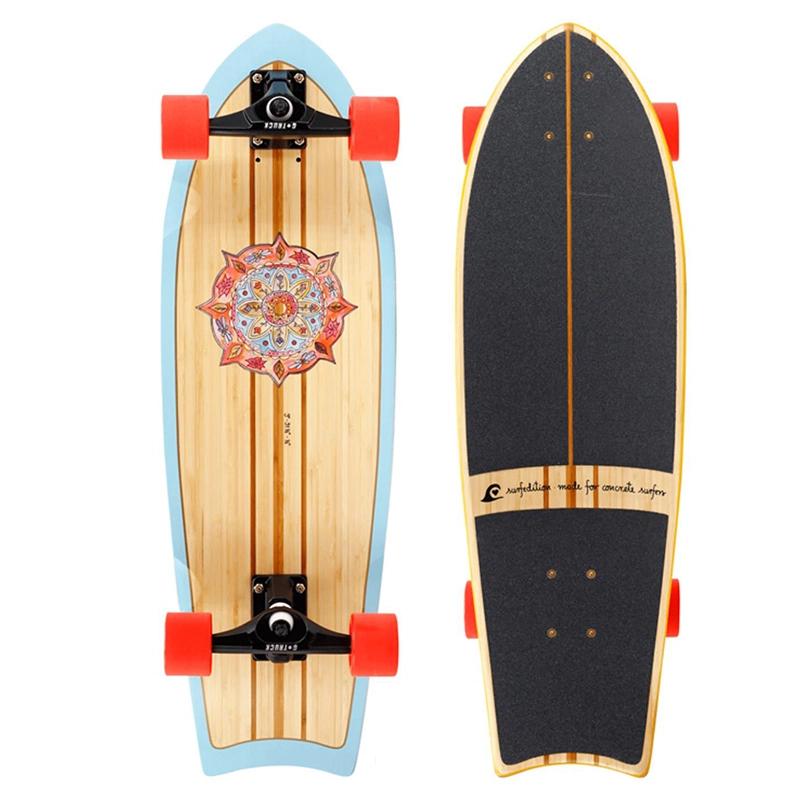 Tabla de surf en el exterior de las 4 ruedas Surfskate Carver Tierra 7 TELAS S7 Carretilla de madera de Maple Skate Surf