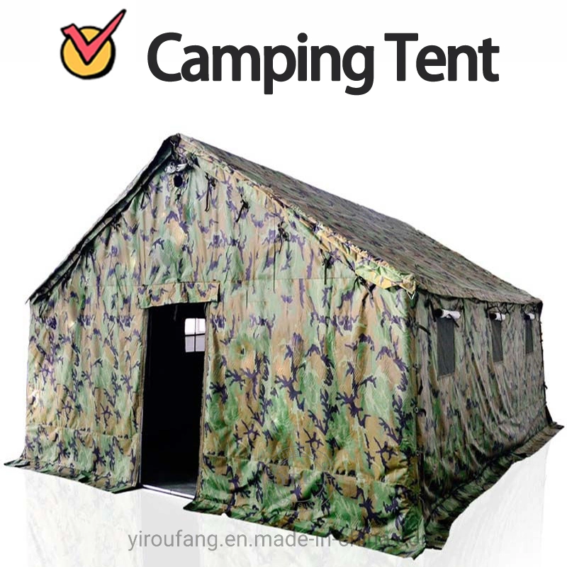 Top Quality China Tent Relief Command Tents Portable Waterproof Big Space Anti-Aging Camping Tent 4 Person Green Canvas Steel Vendor Tents