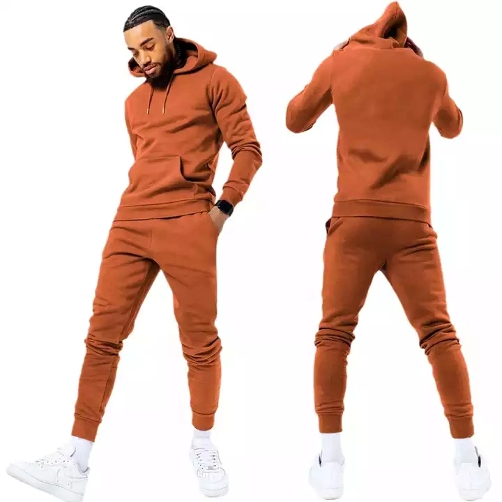 Mayorista personalizado de alta calidad de los hombres de dos piezas Sweatsuit Tracksuits Jogging emparejador de Traje de pista de juego