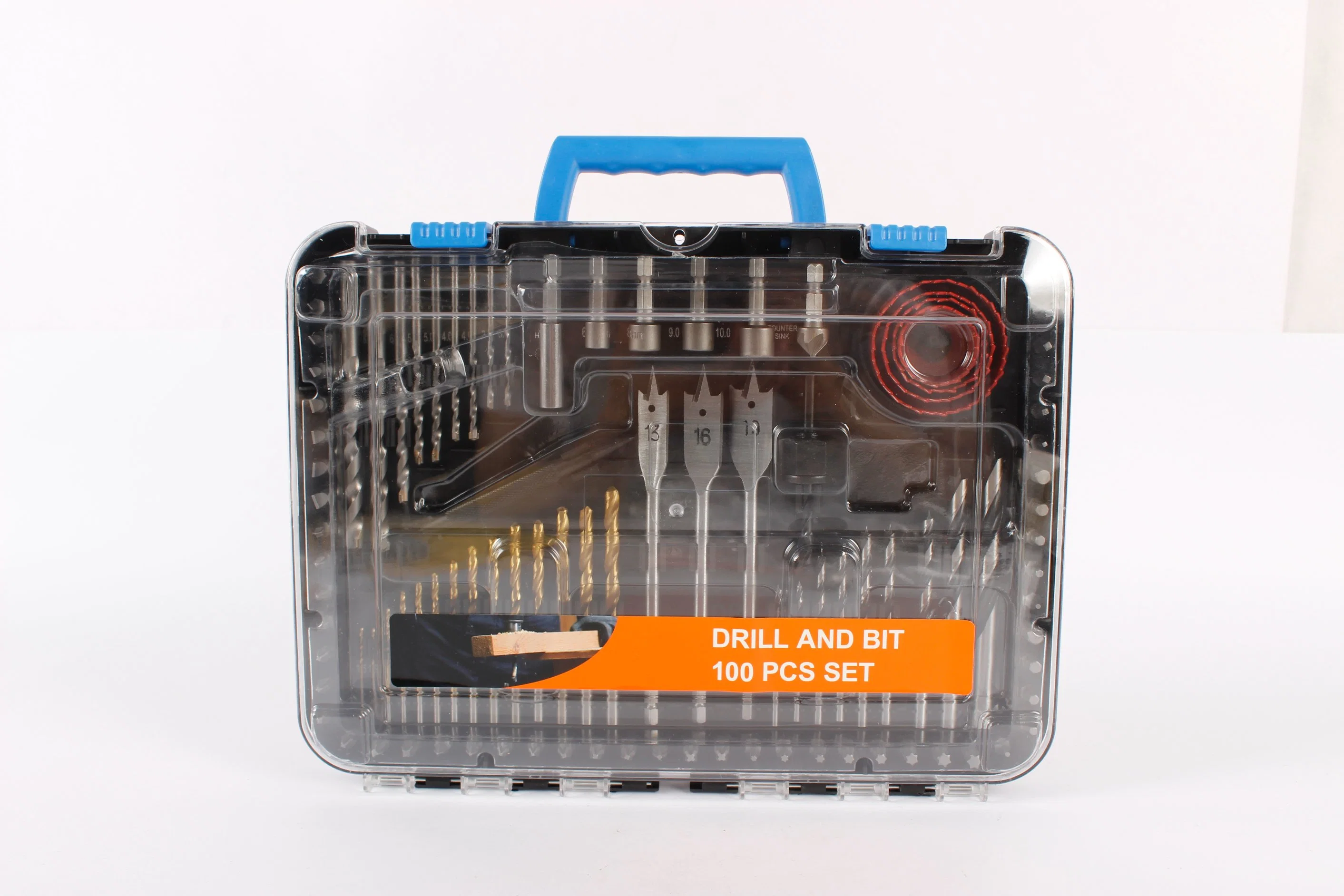 Drill Bit Set, High Speed Steel Titanium Drill and Screwdriver Bit Set with Case 100PCS