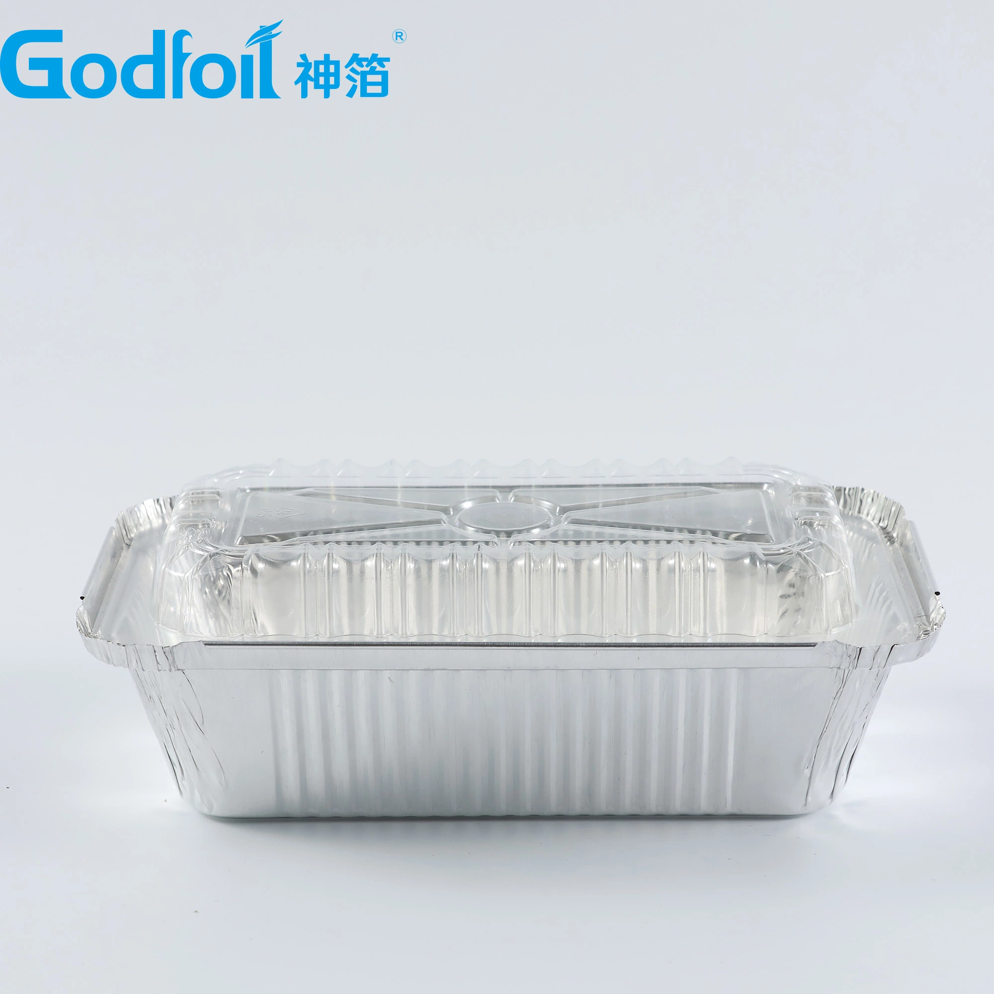 Fast Food Packing and Daily Food Storage Aluminum Foil Containers with Clear Plastic Lids