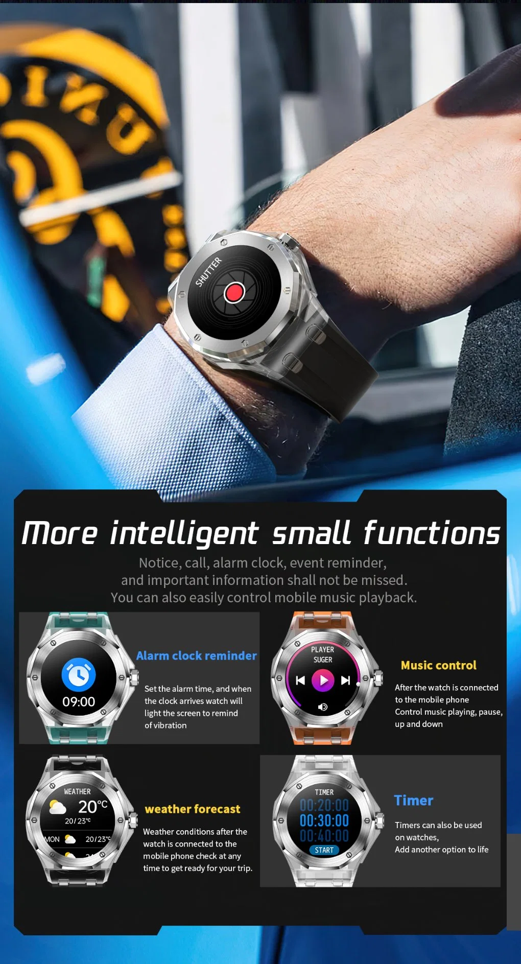 2023 New Metal Quality Factory Price Shenzhen Reloj Youth Health Smart Sports Wristwatch Tk19