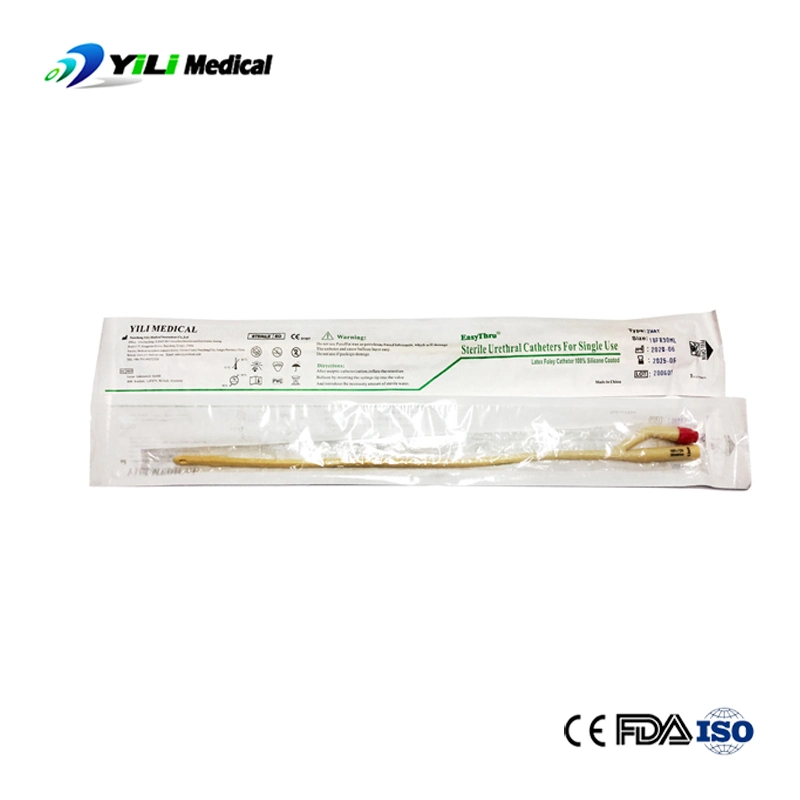 Medical Supply 2 Way Latex Foley Catheters Silicone Coating Hydrophilic Coating