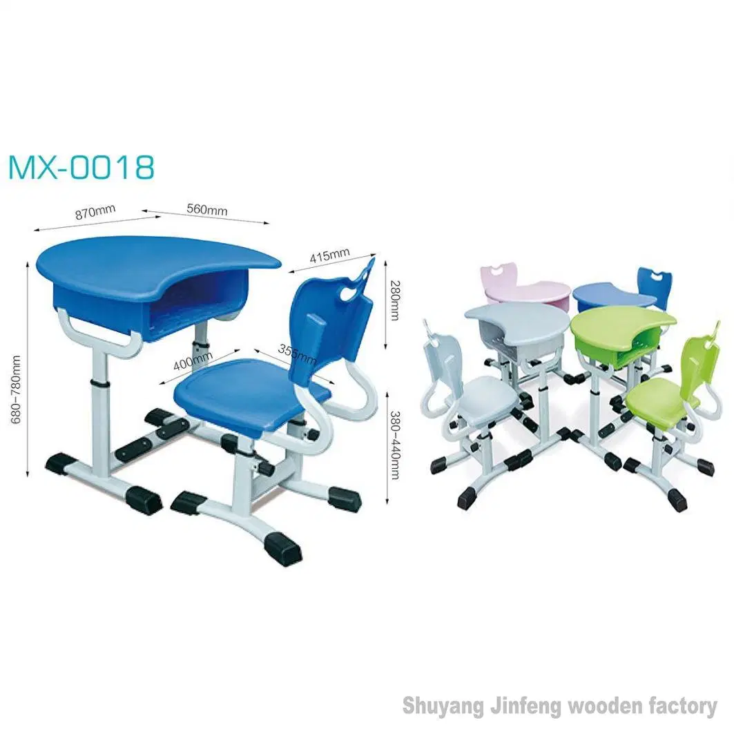 Mx0041 Furniture Adjustable Height School Desks and Chair Set