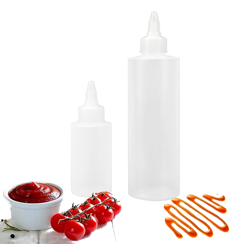 LDPE Soft Empty Plastic Food Grade Sauce Bottle Squeeze Dispenser Bottle