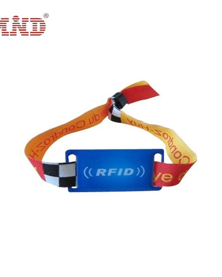 Promotion Event Woven Wristbands Customized RFID Festvial Wristband Access Contorl Bracelet