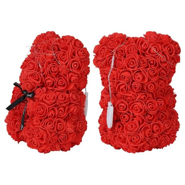 Hot Sale Rose Teddy Bear PE Foam Handmade with Gift Box