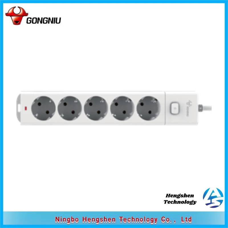 Nuevo diseño de la energía de expansión USB de conector hembra estándar europeo de 3 vías Toma Euro Power Strip con cargador USB 2