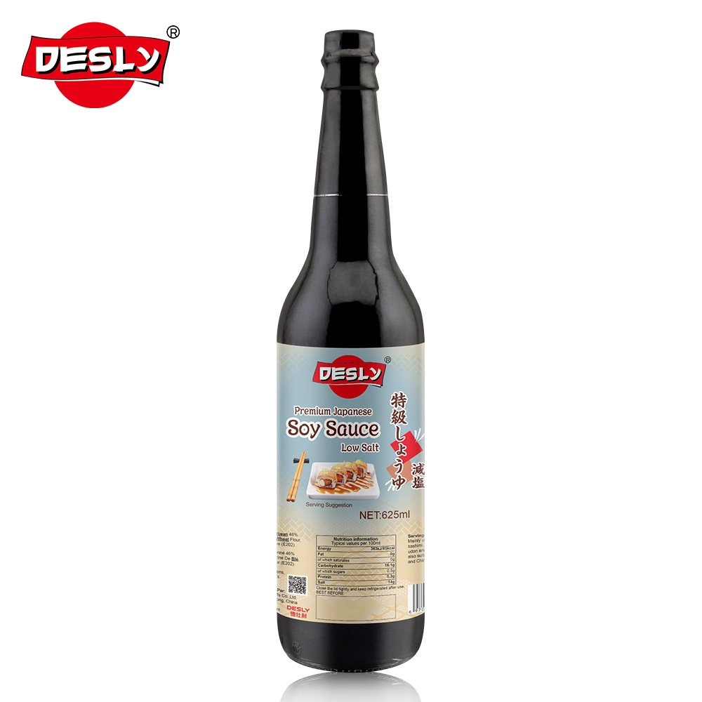 OEM Prix d'usine Premium Shoyu Vente en gros 500 ml bouteille plastique Sauce japonaise au soja à faible teneur en sel