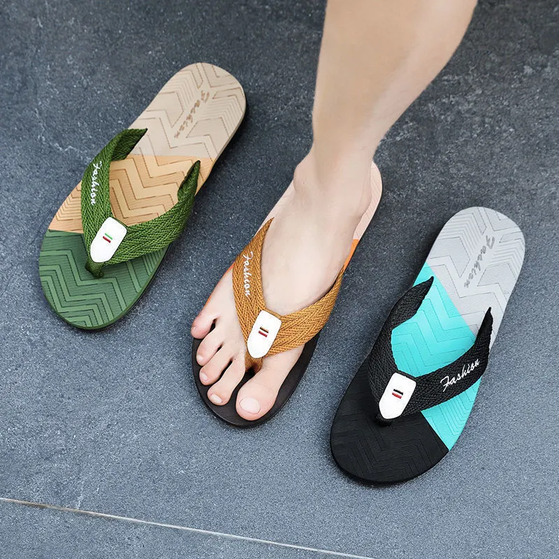 Summer 2022 New Design Good Quality Men's Slippers Beach PVC out-Sole Flip Flops Slippers Shoes for Men