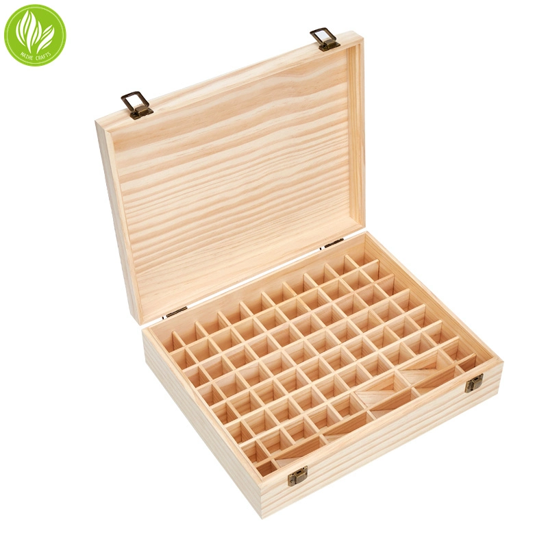 74 خلية الخشب صندوق النكهة زيت أساسي فرز عرض الصدر صندوق
