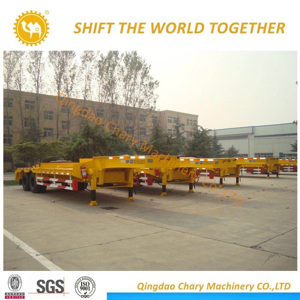 Transportation of Wheel Loaders and Excavators 2 Axles Low Bed Semitrailer