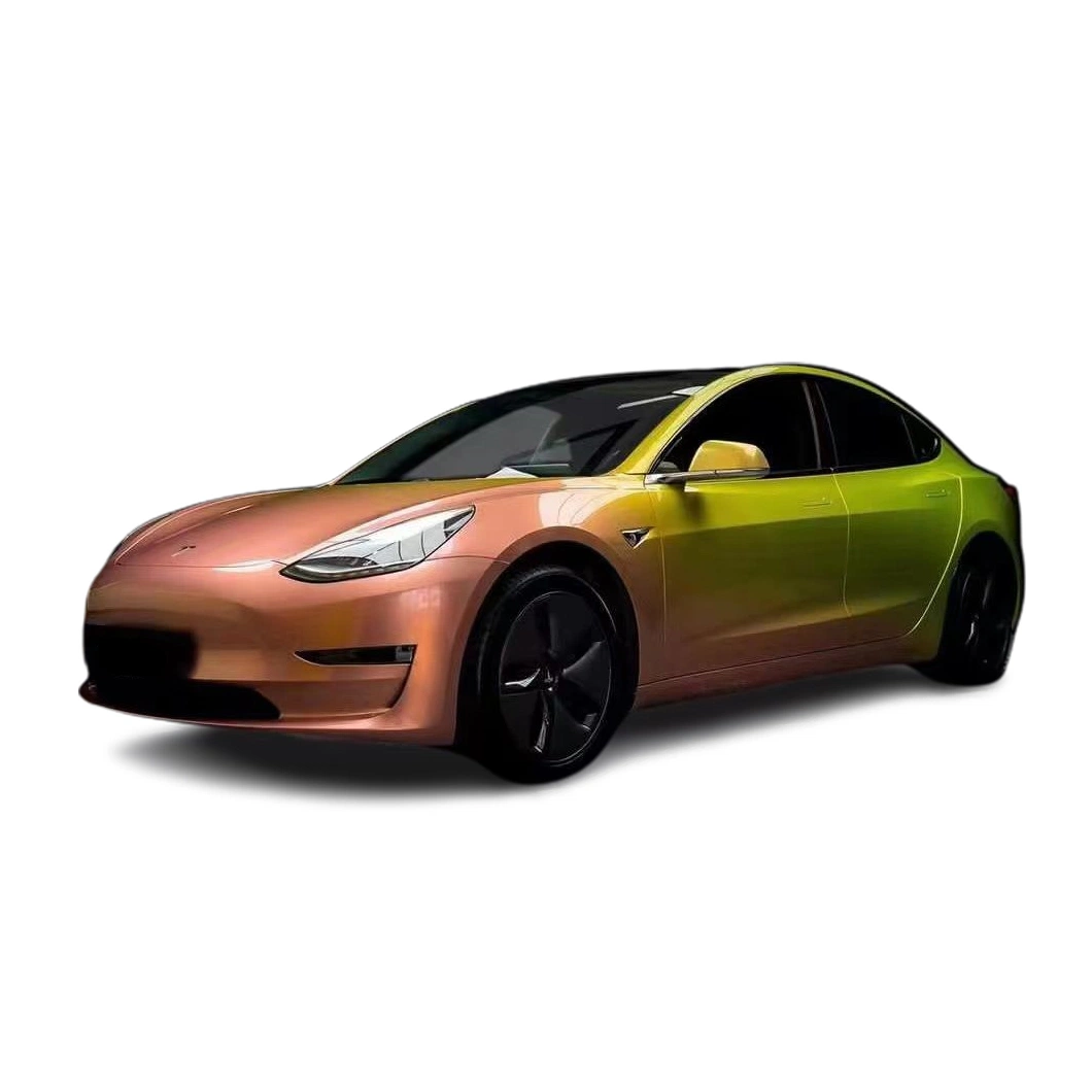 Beikaer New Arrival PVC Pet for  Tesla Model Series Lemon Candy Powder Car Wrap Vinyl Sticker