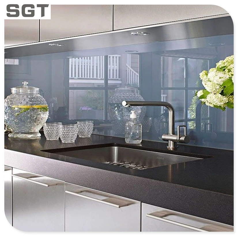 6mm Toughened Low Iron Tempered Back Painted/ Lacquered Glass for Kitchen Splashbacks
