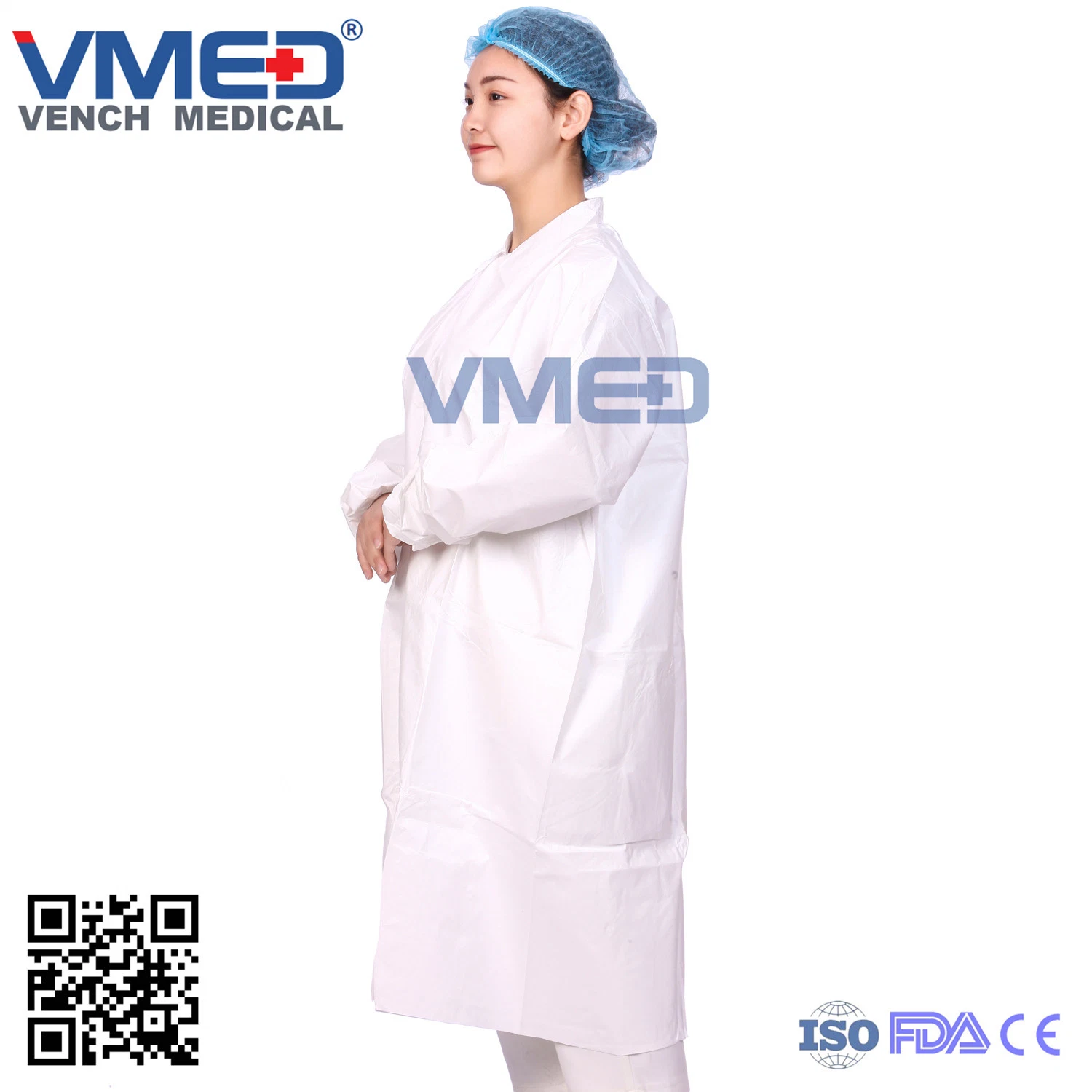 Disposable Garments Nonwoven PP Smock Proof Surgical Lab Coat