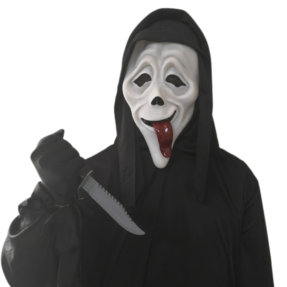 Dropshipping Scream Mask Scary Halloween Horror Movie Cosplay Costume Ghost Face Halloween Killer Adult Costume Accessory