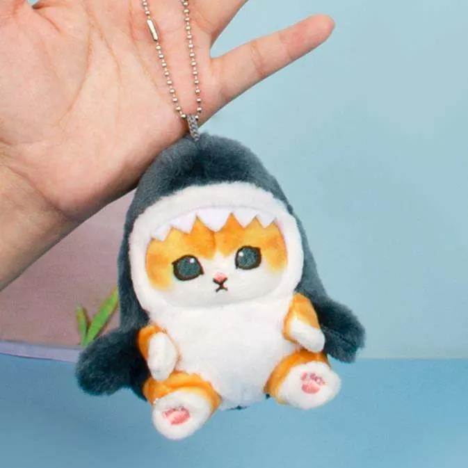 Adorable Shark Cat Plush Pendant Perfect for Room or Car Decoration