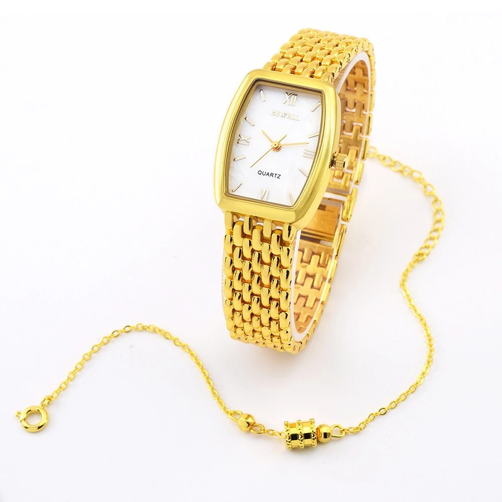 Wholesale/Supplier Price Women Gifts Zinc Alloy Case and Mother of Pearl Dial Metal Quartz Lady Watch with Bracelet