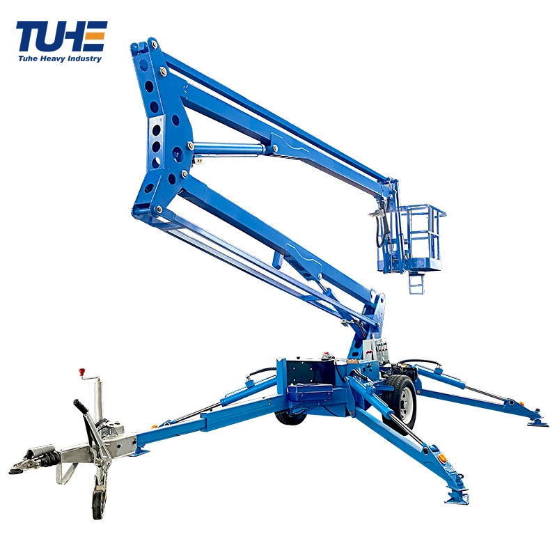 Levage Tuhe 6m 8m 12m 14m 16m Cherry Picker 4X4 Voiture de relevage de rampe montés sur camion grue de levage avec panier