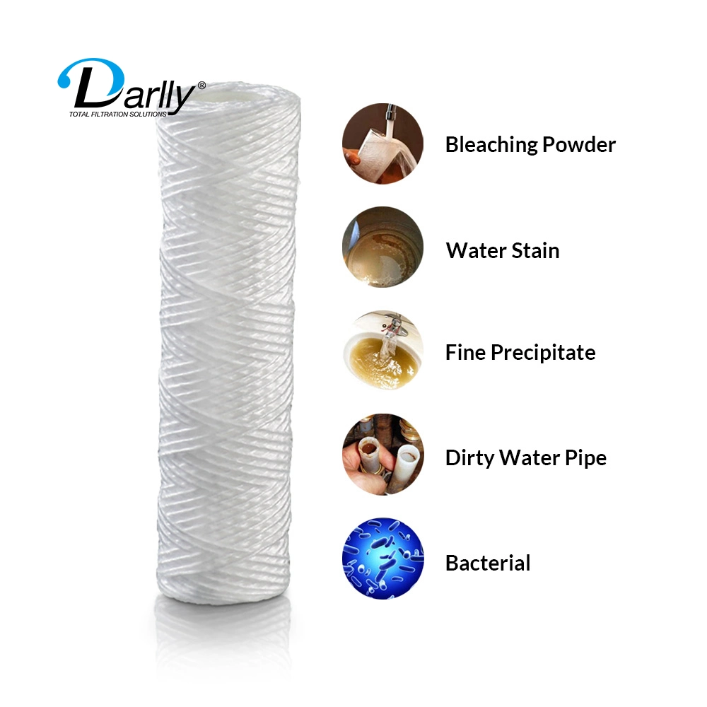 Halal / FDA Approved PP String Wound Water Filter 10"X2.5", 1 Micron / 5 Micron